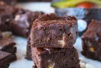 Velvety Avocado Triple Chocolate Brownies