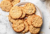 Golden Crunch Almond Oat Cookies