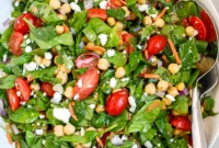 Vibrant Spinach Chickpea Salad