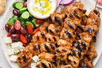 Zesty Lemon Garlic Chicken Skewers