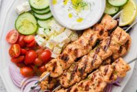 Lemon-Oregano Grilled Chicken Skewers