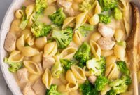 Cheesy Chicken and Broccoli Stuffed Shells