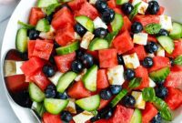 Vibrant Watermelon Cucumber Feta Salad
