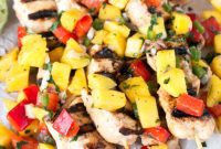 Tropical Grilled Mango Chicken Skewers