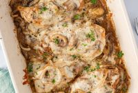 Savory Mushroom Chicken Bake