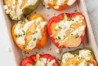 Zesty Buffalo Chicken Pepper Boats