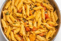 Bursting Cherry Tomato Pesto Pasta