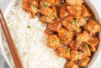 Golden Sesame Chicken with Sticky Sauce