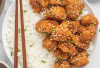 Sesame Glazed Cauliflower Poppers