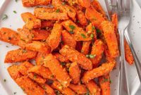 Golden Parmesan Roasted Carrots