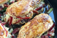 Mediterranean Chicken with Sun-Dried Tomatoes and Creamy Cheese