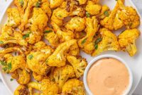 Golden Air Fryer Cauliflower Poppers