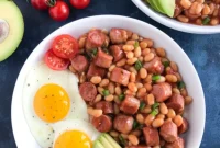 Hearty Brunch Bake Sausage Eggs and Beans