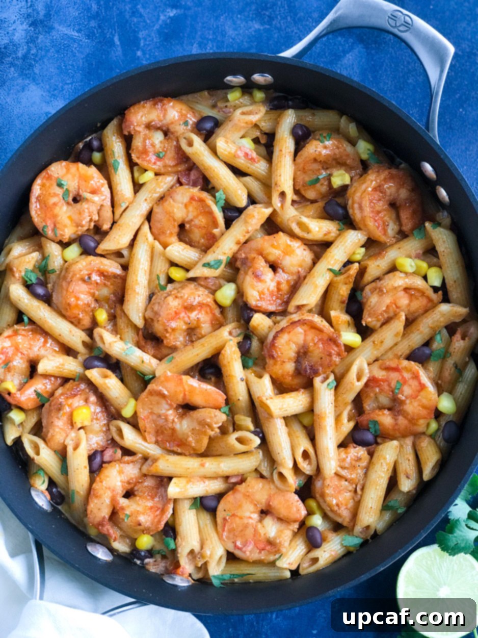 Southwestern Shrimp Fiesta Pasta 1 featured 3142