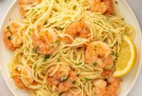 Delicate Angel Hair with Zesty Garlic Shrimp Scampi