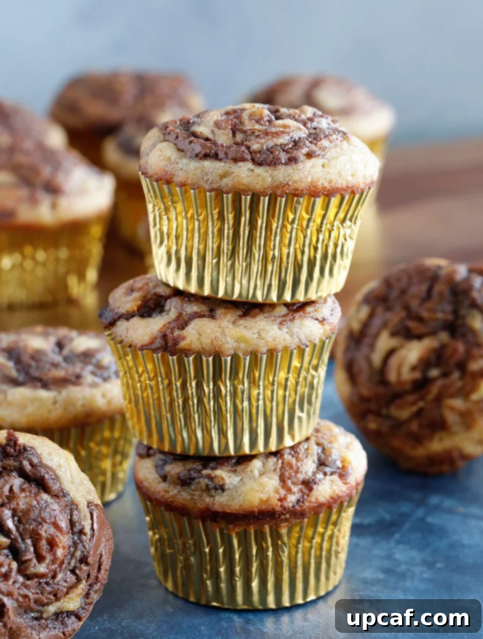 Marbled Nutella Banana Muffins 1 featured 3612