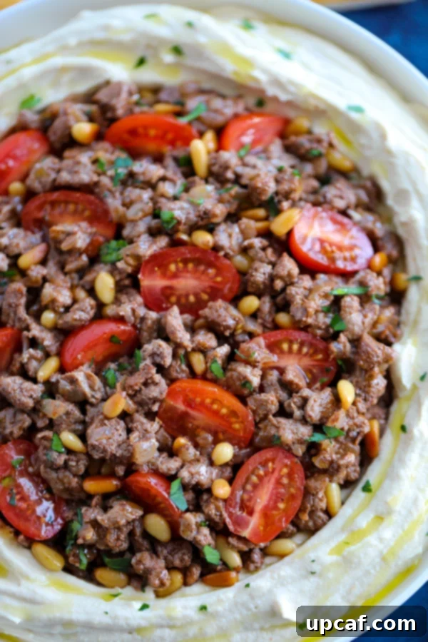 Lebanese Hummus with Savory Spiced Meat 1 featured 5784