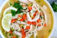 Bright Lemon Chicken Orzo Soup