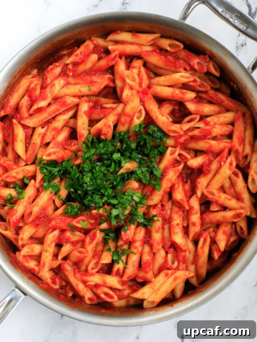 Raging Inferno Pasta 11 Pasta thoroughly mixed with the arrabbiata sauce.