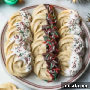 variation of danish butter cookies in a white plate