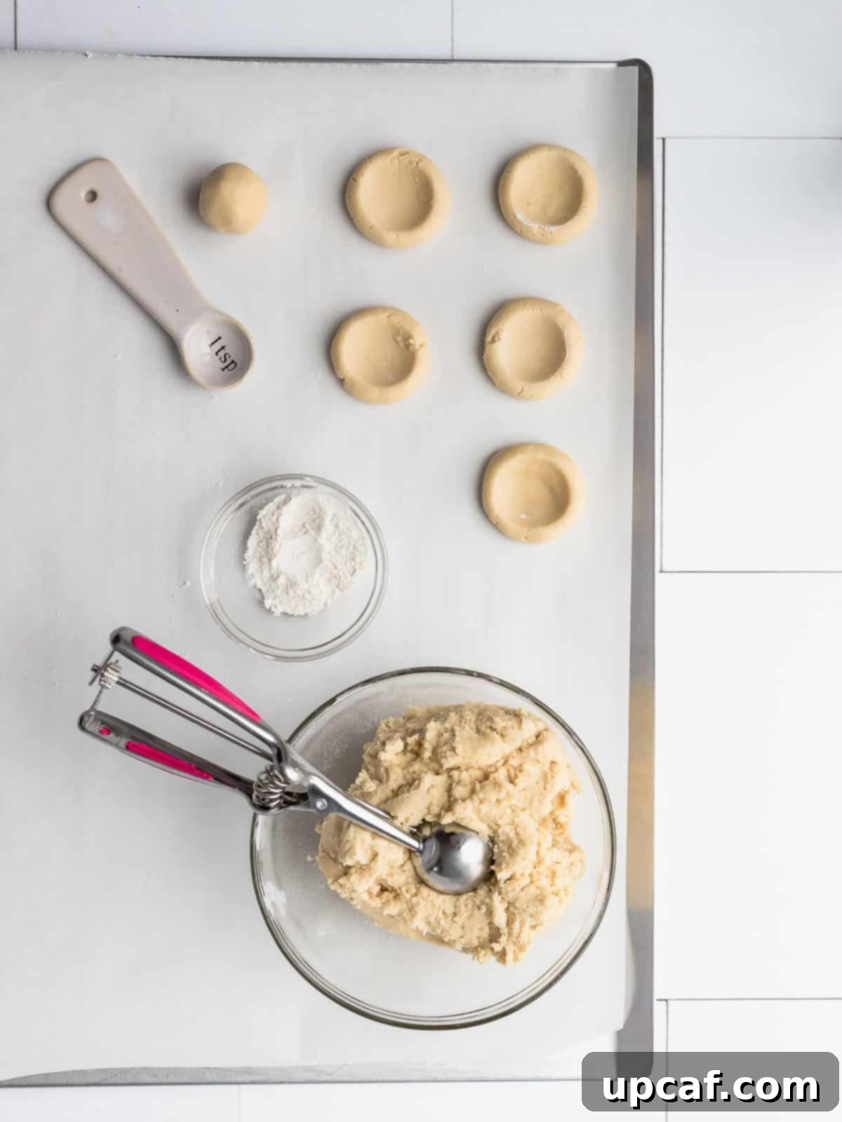 thumbprint cookies dough