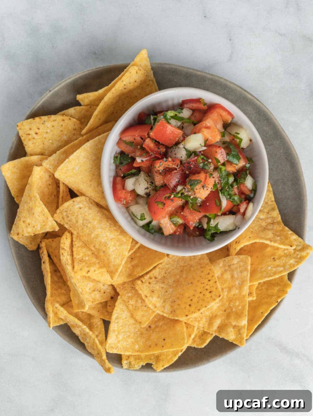pico de gallo with chips with chips