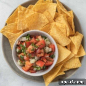 pico de gallo with chips with chips