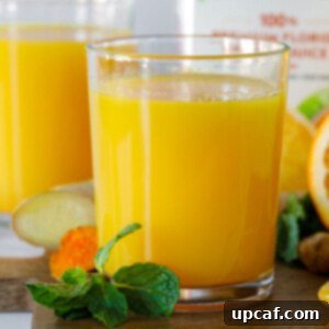 close up shot of the immune booster drink