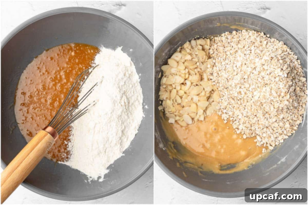 process mixing ingredients of the cookies in a bowl
