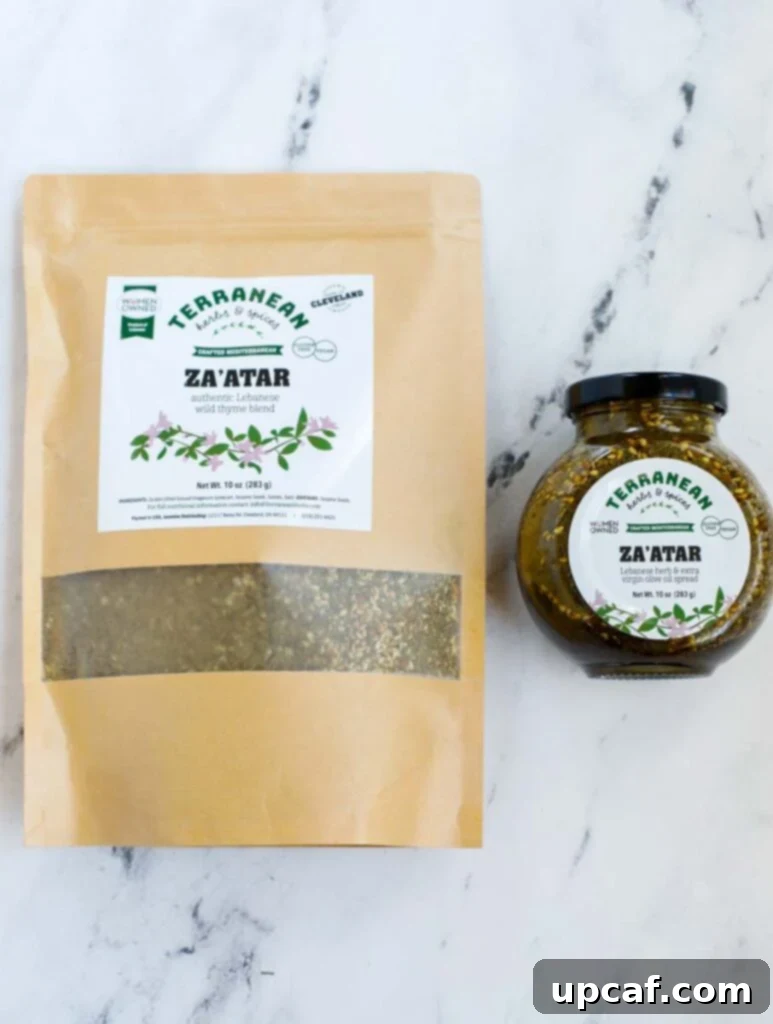 Savory Zaatar Flatbread 3 top down shot of zaatar