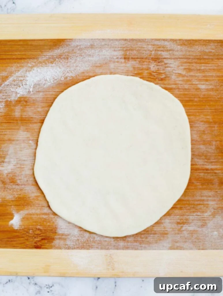 Savory Zaatar Flatbread 9 a rolled out dough