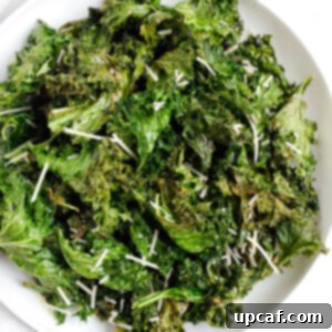 Air-Fried Kale: Your Crunchy Snack Fix 9 Crispy kale chips in a plate.