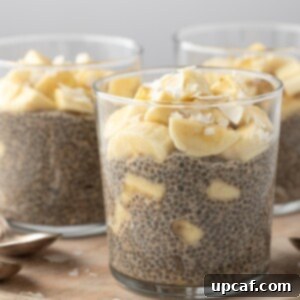 close up shot of the chia pudding cup