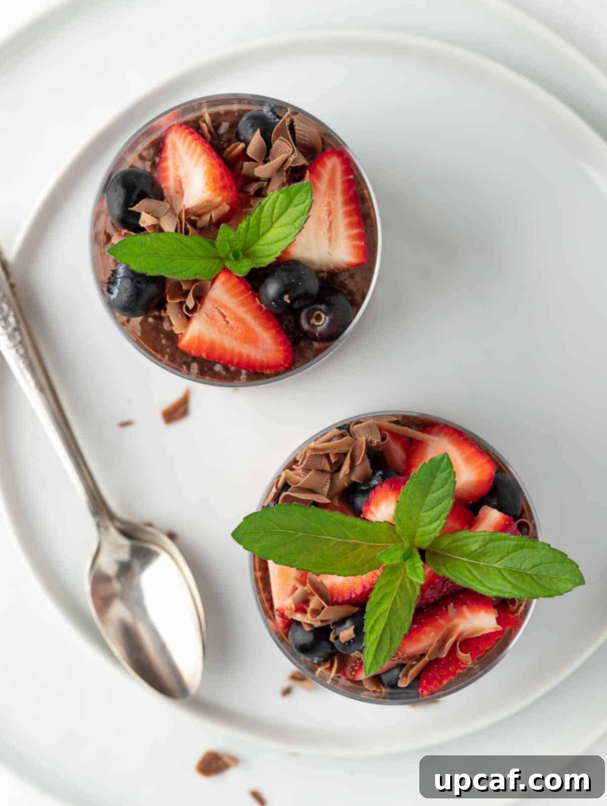 top down shot of the protein chia budding