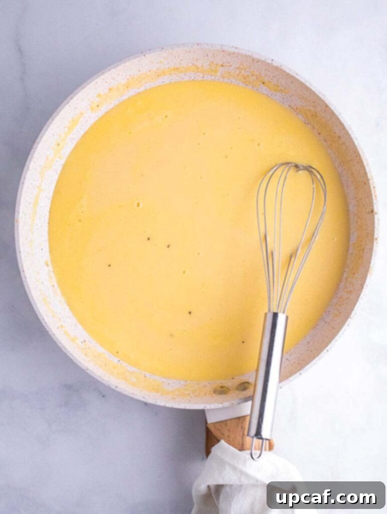 top down shot of roux in a skillet