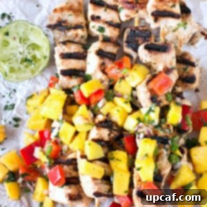 Mango Chicken kabob or skewers recipe