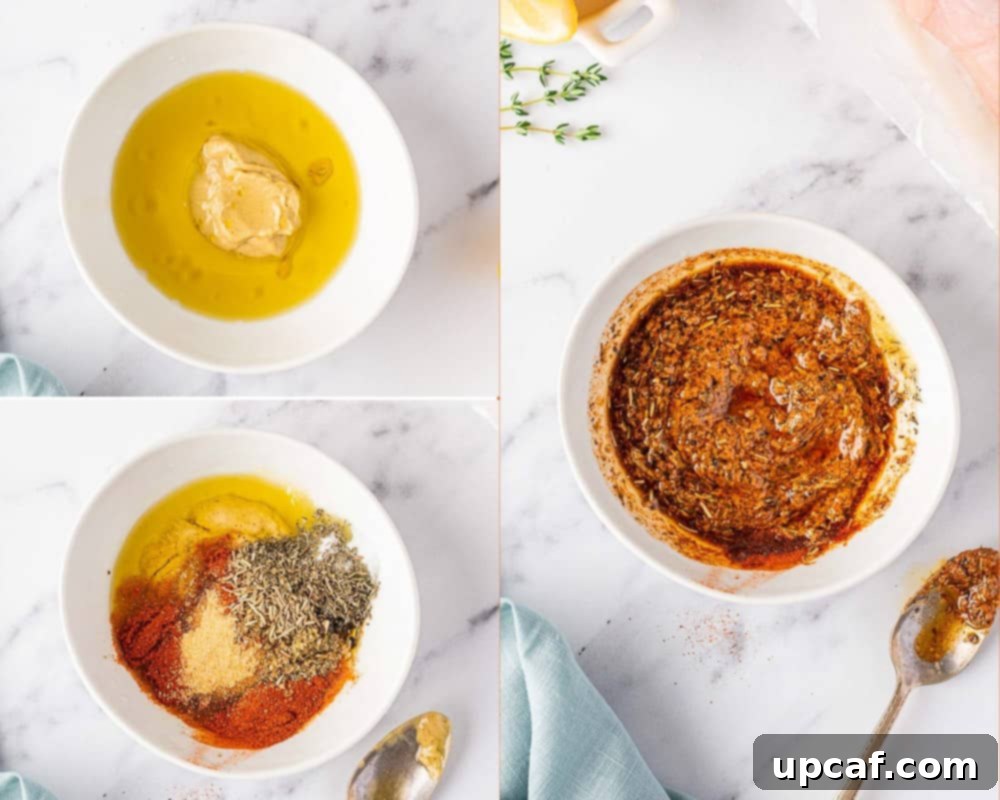 Juicy Roasted Turkey Breast 4 close up shot of turkey seasoning paste in a bowl