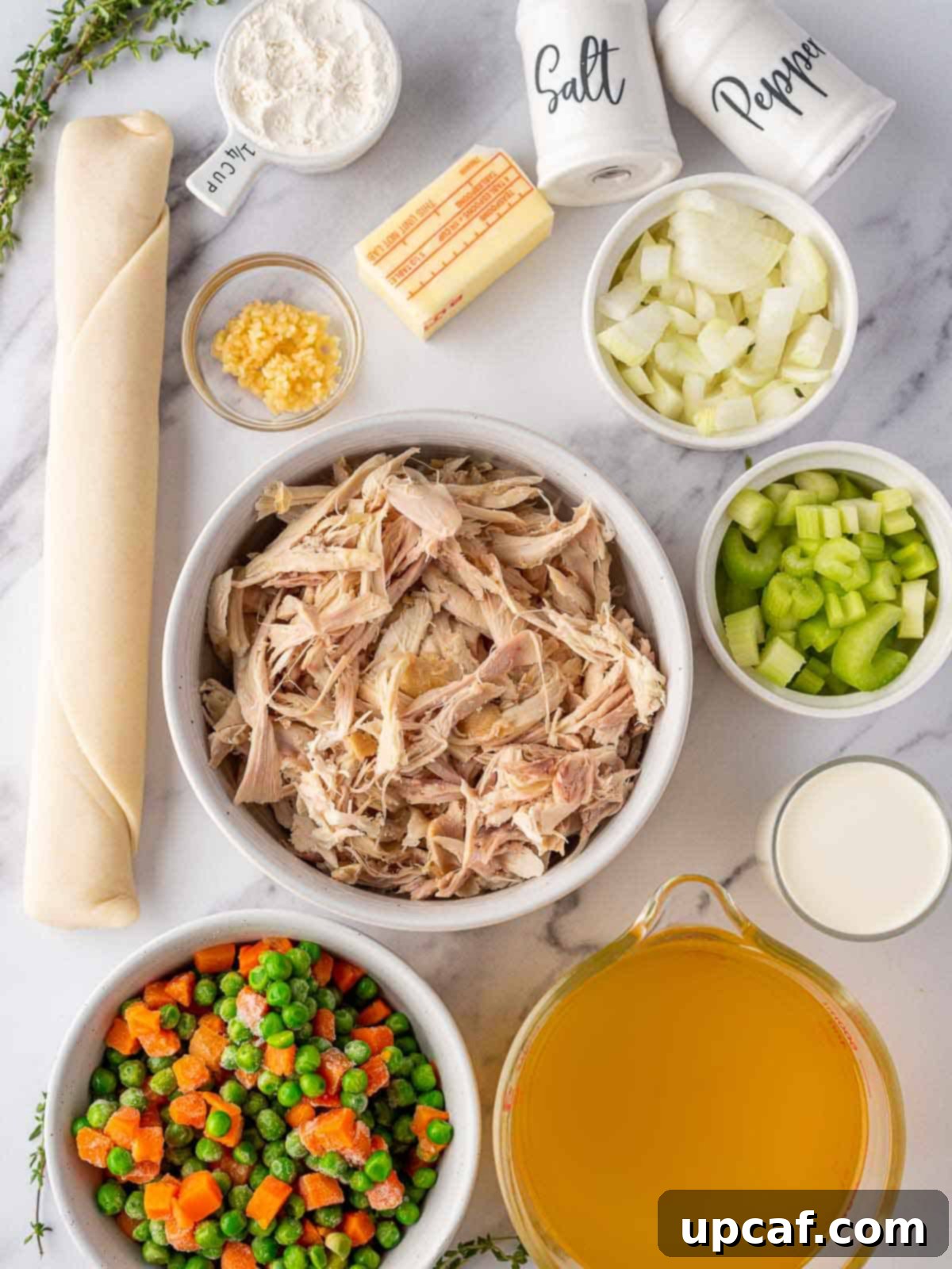 ingredients of the chicken pot pie paid out