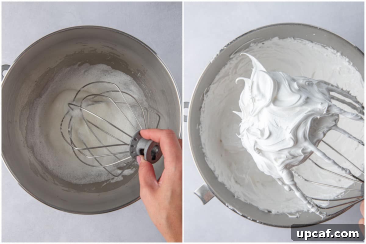 pavlova whisked in a bowl