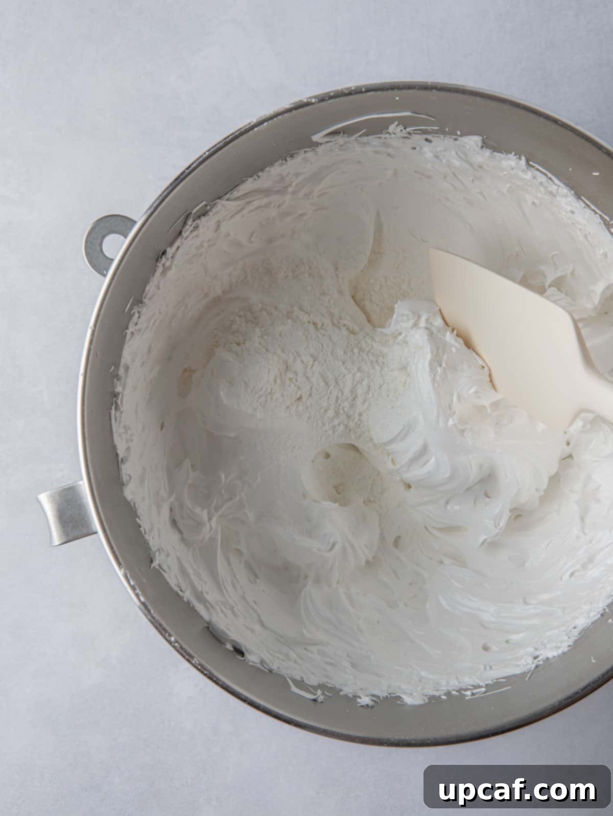 meringue in a mixing bowl
