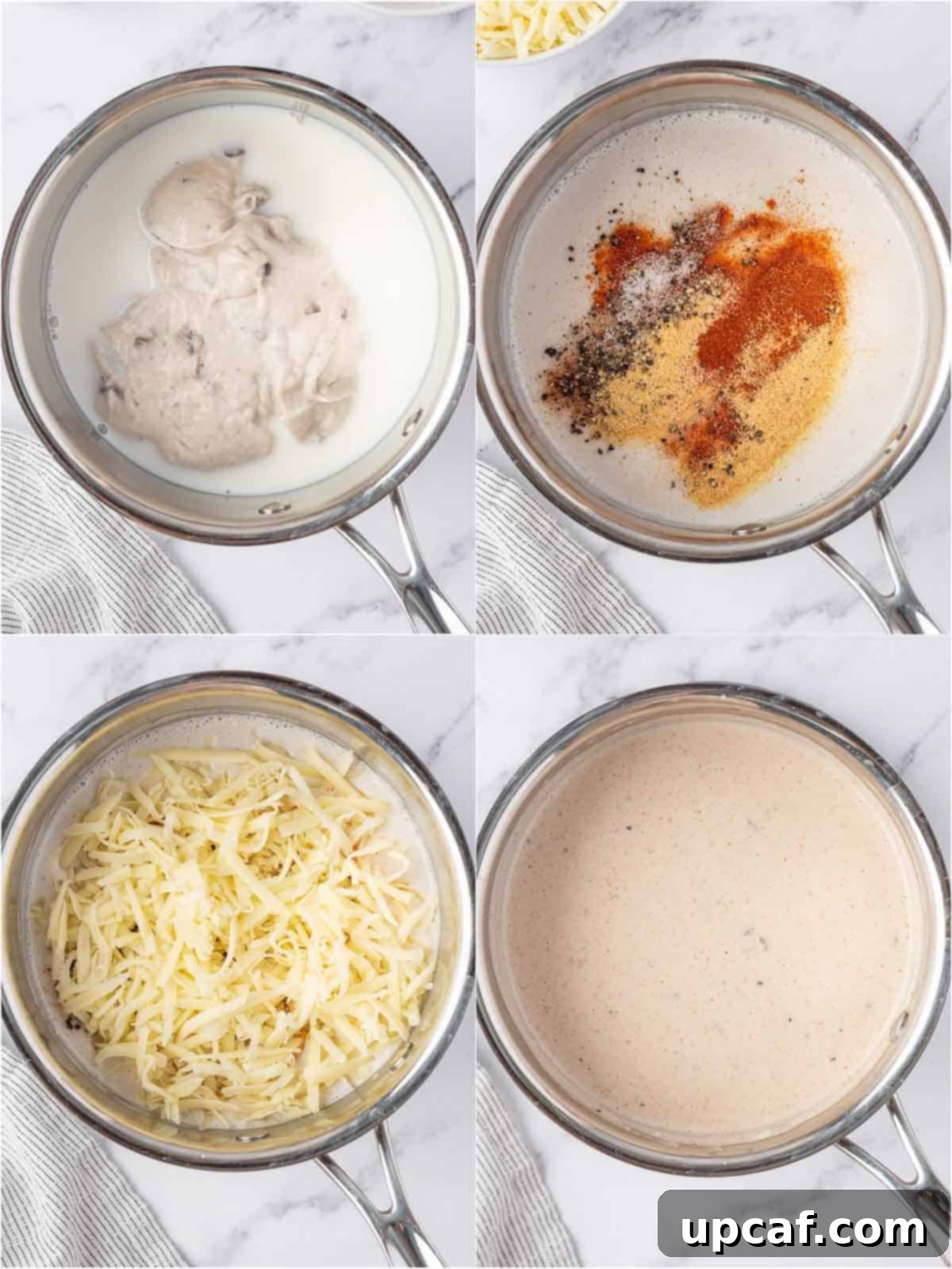 creamy sauce of green bean casserole