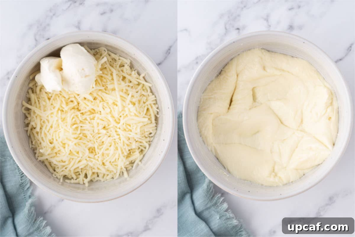 melting the cheese for low carb garlic bread