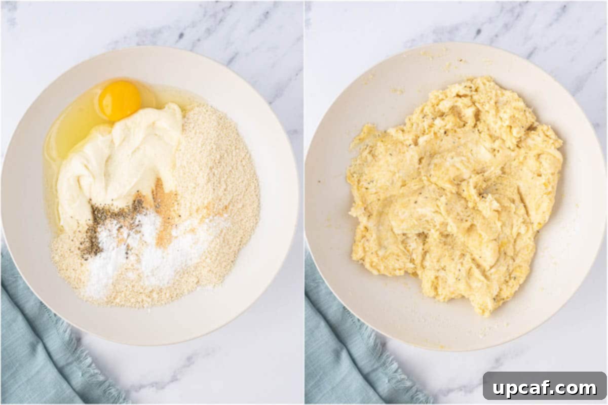 process shot for low carb garlic bread