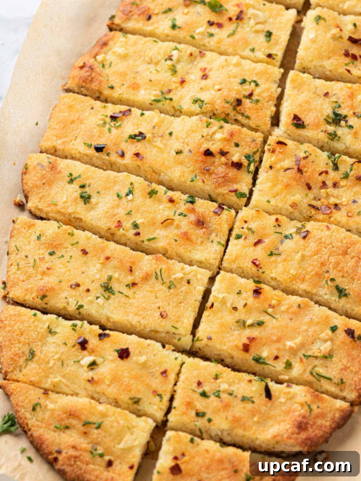 finished low carb garlic bread recipe