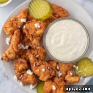 KFC's Fiery Nashville Chicken Tenders 12 A plate of Nashville hot chicken tenders with pickles and dipping sauce.