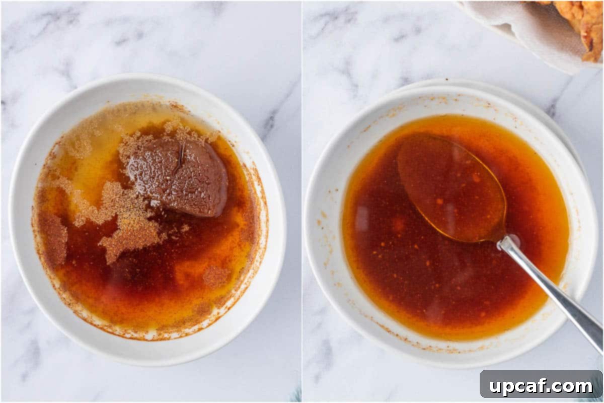 KFC's Fiery Nashville Chicken Tenders 7 A bowl of vibrant red Nashville hot sauce made from hot oil and spices.