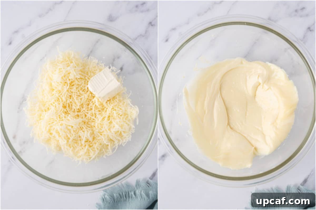 Guilt-Free Everything Keto Bagels 4 Process of melting cheese.