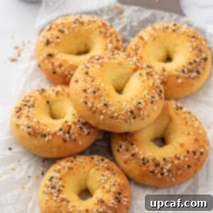 Guilt-Free Everything Keto Bagels 10 A pile of keto almond flour bagels.