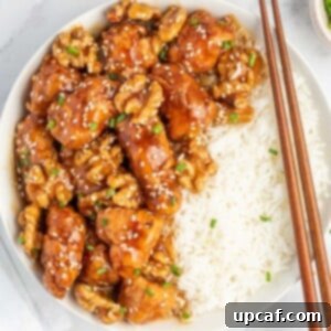 Caramelized Honey Walnut Chicken 9 honey walnut chicken served over rice