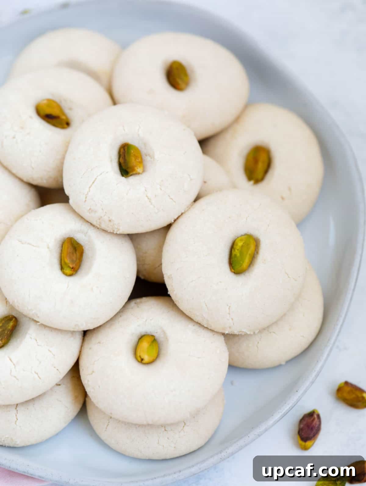 close up shot of the ghraybeh cookies